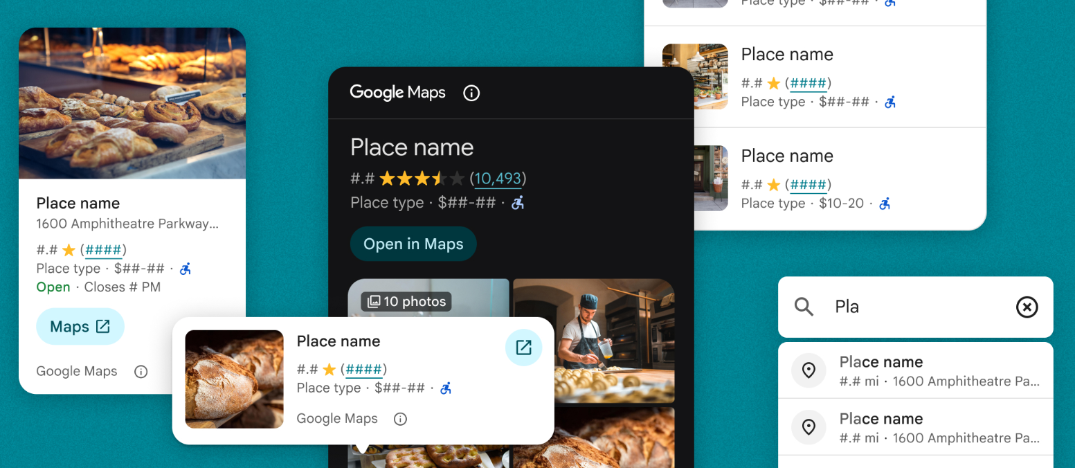 구글 지도 장소 UI를 웹 서비스에 빠르게 구현하는 Places UI Kit 소개 이미지